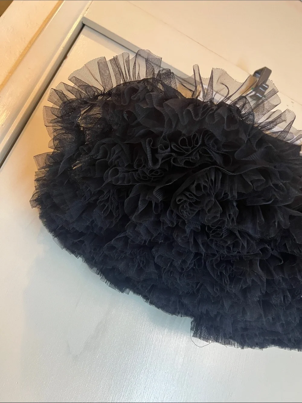 Jane Eyre Garden Women's Black Tulle Circle Skirt with Ruffle Hem size Med